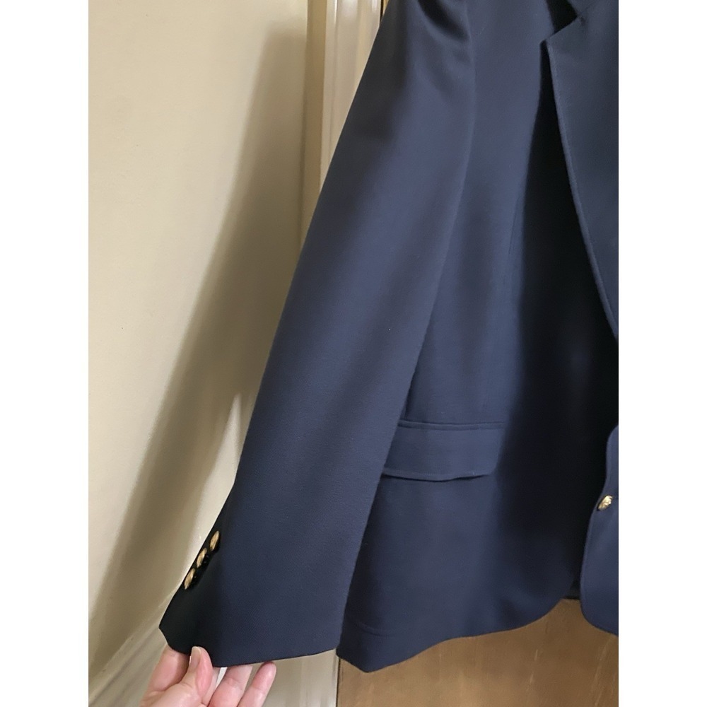 Botany 500 Wool Sports Coat Blazer Jacket Navy Gold Buttons Made In USA - Picture 9 of 13